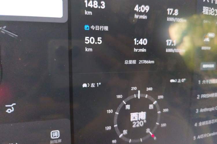 Used Li Auto i8 2025 Model Standard Version Odometer Close Up
