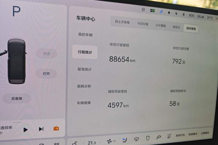 Used Li Auto MEGA 2024 Ultra Model Odometer Close Up