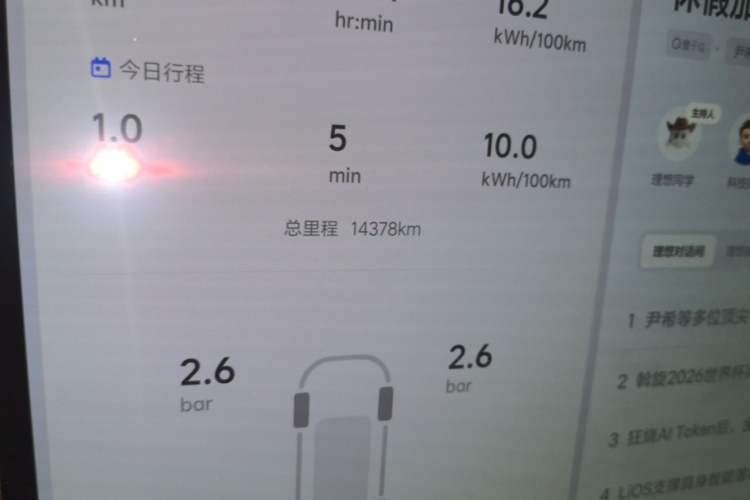 Used Li Auto MEGA 2025 Home Family Special Edition Odometer Close Up