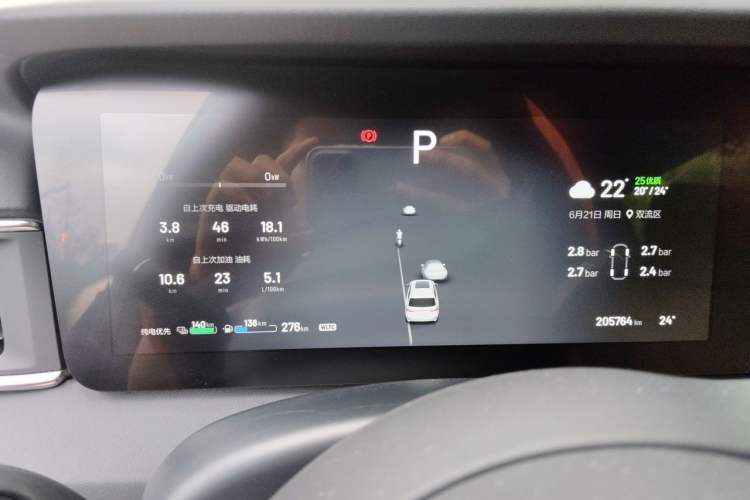 Used Li Auto ONE 2020 Extended-Range 6-Seater Version Odometer Close Up