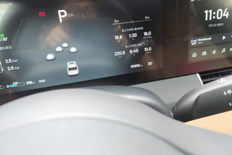 Used Li Auto ONE 2020 Extended-Range 6-Seater Version Odometer Close Up