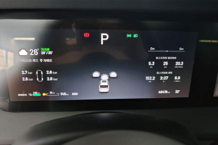 Used Li Auto ONE 2020 Extended-Range 6-Seater Version Instrument Cluster