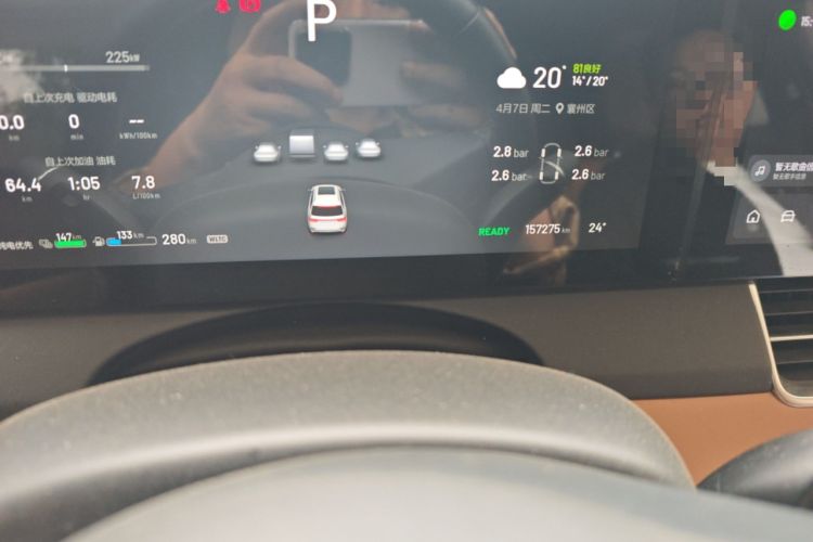 Used Li Auto ONE 2020 Extended-Range 6-Seater Version Odometer Close Up