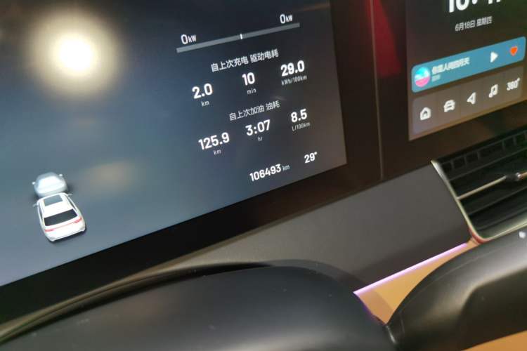 Used Li Auto ONE 2020 Extended-Range 6-Seater Version Odometer Close Up
