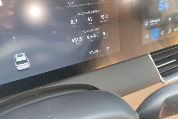 Used Li Auto ONE 2020 Extended-Range 6-Seater Version Odometer Close Up