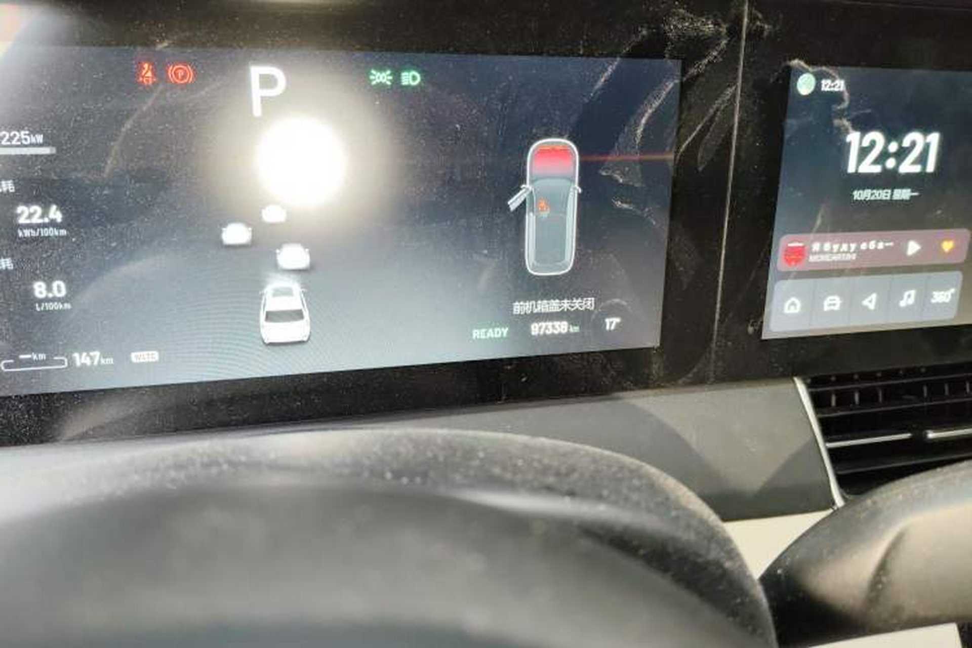 Used Li Auto ONE 2020 Extended-Range 6-Seater Version Odometer Close Up