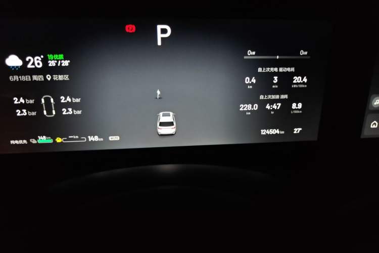 Used Li Auto ONE 2020 Extended-Range 6-Seater Version Odometer Close Up
