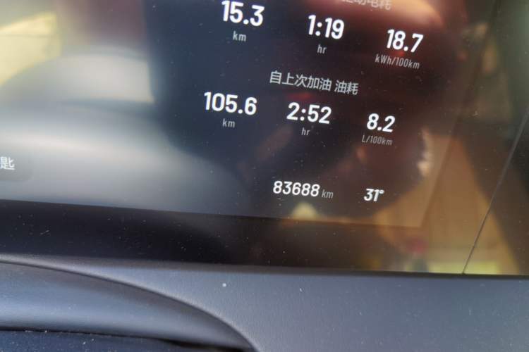 Used Li Auto ONE 2020 Extended-Range 6-Seater Version Odometer Close Up