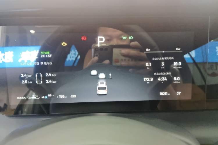 Used Li Auto ONE 2020 Extended-Range 6-Seater Version Odometer Close Up