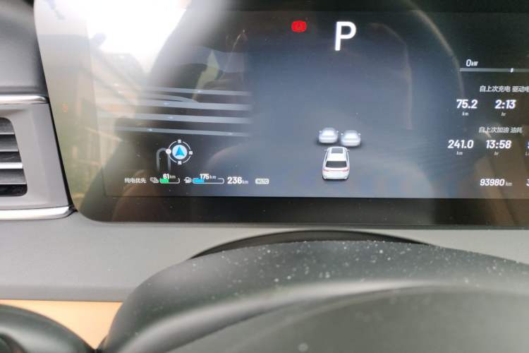 Used Li Auto ONE 2020 Extended-Range 6-Seater Version Odometer Close Up