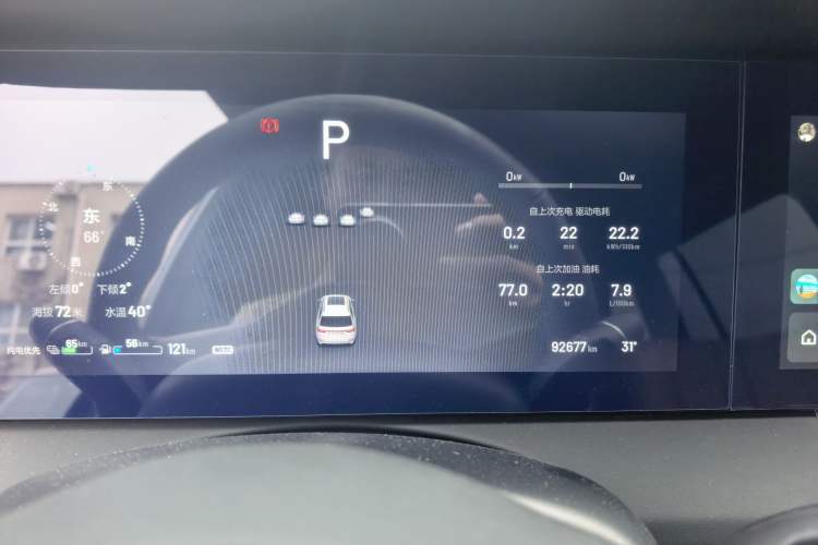 Used Li Auto ONE 2020 Extended-Range 6-Seater Version Odometer Close Up