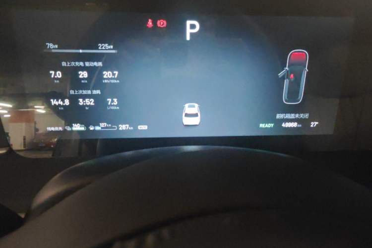 Used Li Auto ONE 2020 Extended-Range 6-Seater Version Odometer Close Up