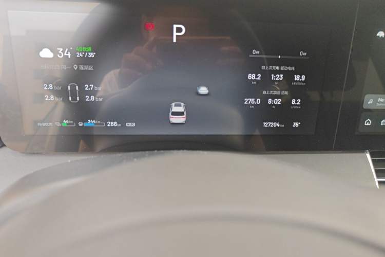 Used Li Auto ONE 2020 Extended-Range 6-Seater Version Odometer Close Up