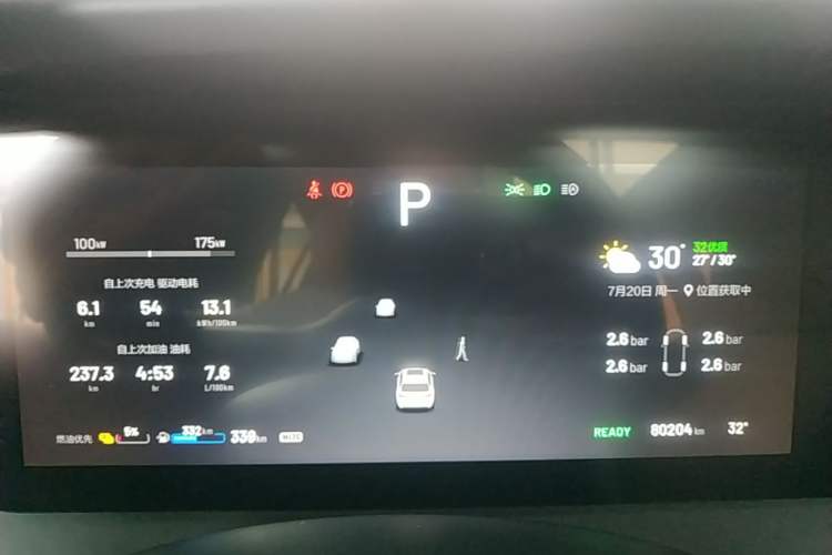Used Li Auto ONE 2021 Extended-Range 6-Seater Version Instrument Cluster