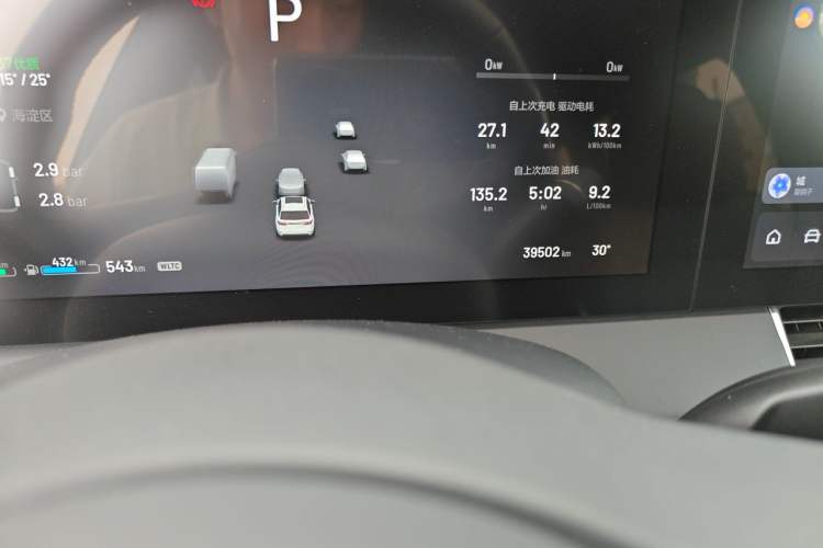 Used Li Auto ONE 2021 Extended-Range 6-Seater Version Odometer Close Up