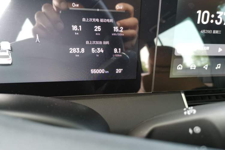 Used Li Auto ONE 2021 Extended-Range 6-Seater Version Odometer Close Up