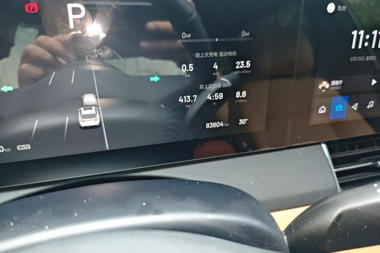 Used Li Auto ONE 2021 Extended-Range 6-Seater Version Odometer Close Up