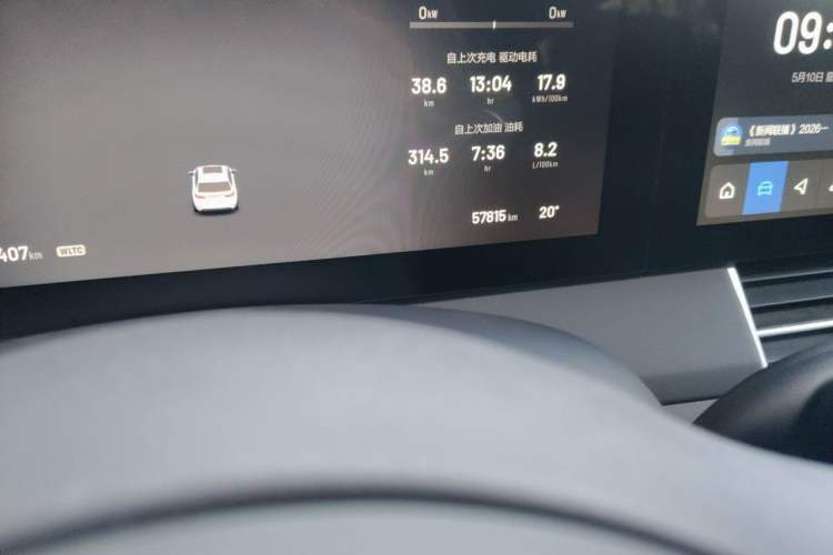 Used Li Auto ONE 2021 Extended-Range 6-Seater Version Odometer Close Up