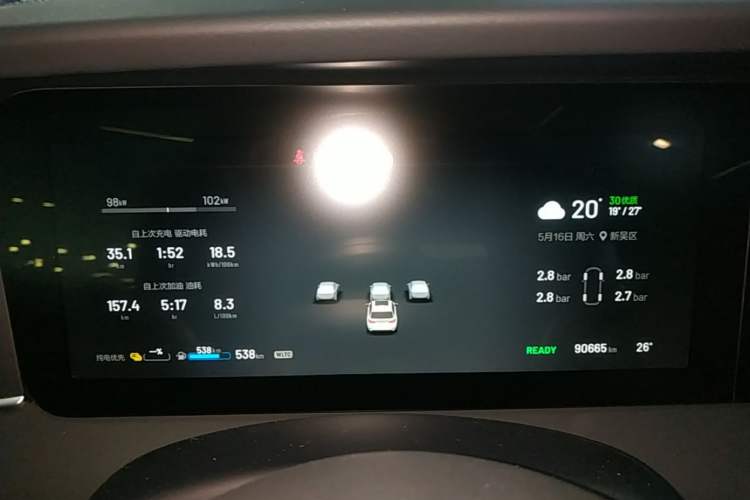 Used Li Auto ONE 2021 Extended-Range 6-Seater Version Instrument Cluster