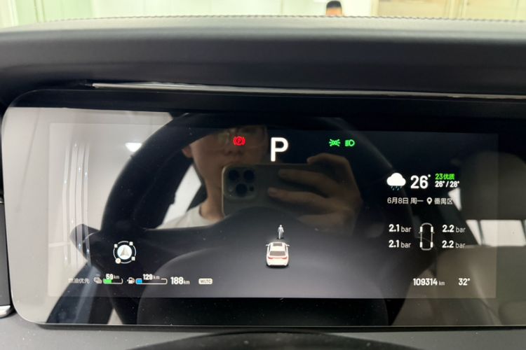Used Li Auto ONE 2021 Extended-Range 6-Seater Version Odometer Close Up