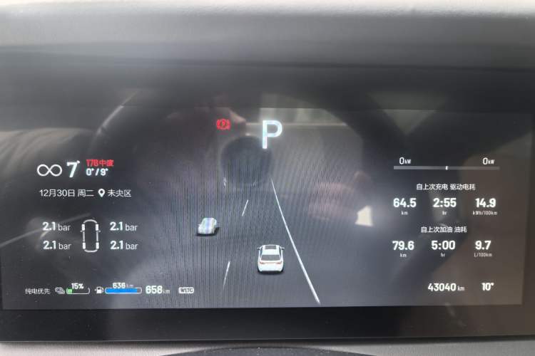 Used Li Auto ONE 2021 Extended-Range 6-Seater Version Odometer Close Up