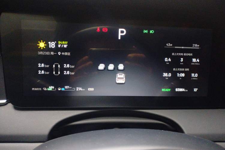 Used Li Auto ONE 2021 Extended-Range 6-Seater Version Instrument Cluster