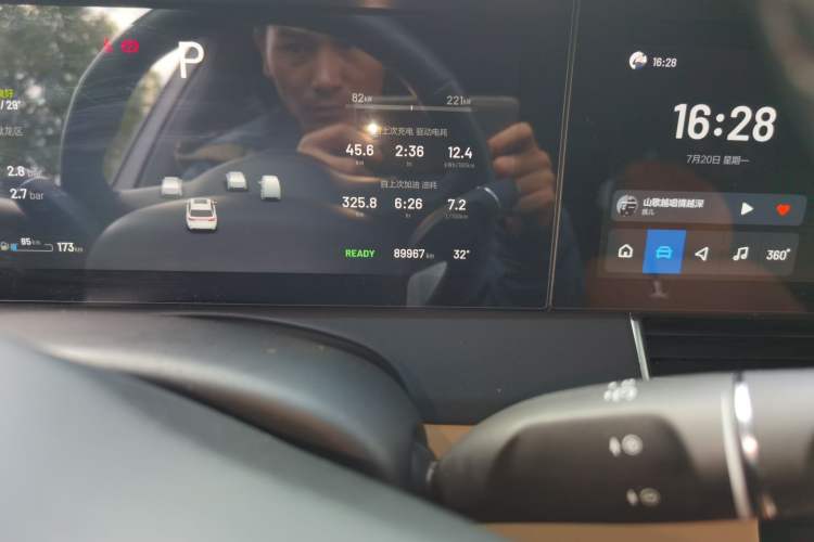 Used Li Auto ONE 2021 Extended-Range 6-Seater Version Odometer Close Up