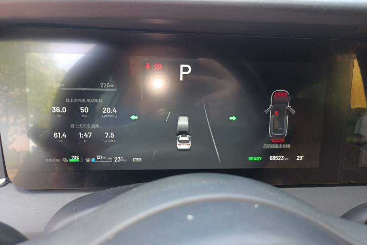 Used Li Auto ONE 2021 Extended-Range 6-Seater Version Odometer Close Up
