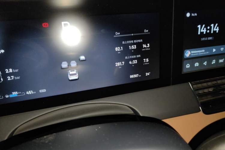 Used Li Auto ONE 2021 Extended-Range 6-Seater Version Odometer Close Up