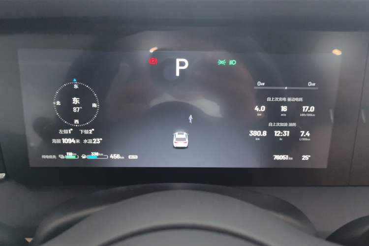 Used Li Auto ONE 2021 Extended-Range 6-Seater Version Odometer Close Up