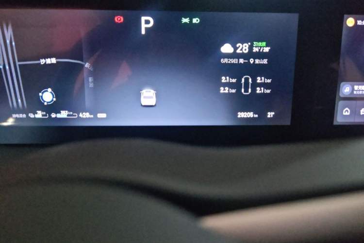 Used Li Auto ONE 2021 Extended-Range 6-Seater Version Odometer Close Up