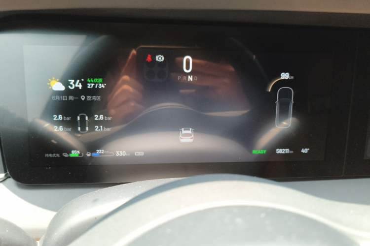 Used Li Auto ONE 2021 Extended-Range 6-Seater Version Odometer Close Up