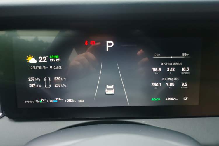 Used Li Auto ONE 2021 Extended-Range 6-Seater Version Odometer Close Up