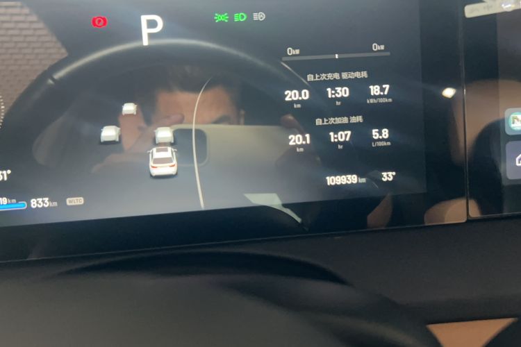 Used Li Auto ONE 2021 Extended-Range 6-Seater Version Odometer Close Up