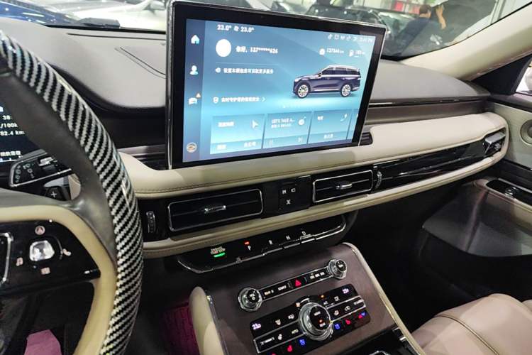 Used Lincoln Aviator 2020 3.0T V6 All-Wheel Drive Executive Version Audio And AC Panel