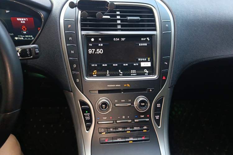 Used Lincoln Nautilus 2019 2.0T Two-Wheel Drive Luxury Edition China V Standard Audio And AC Panel