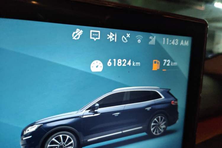 Used Lincoln Nautilus 2021 2.0T Four-Wheel Drive Luxury Edition Odometer Close Up