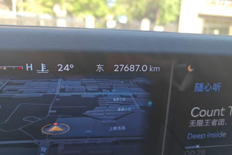 Used Lincoln Nautilus 2023 2.0T All-Wheel-Drive Zunrui Hybrid Version Odometer Close Up