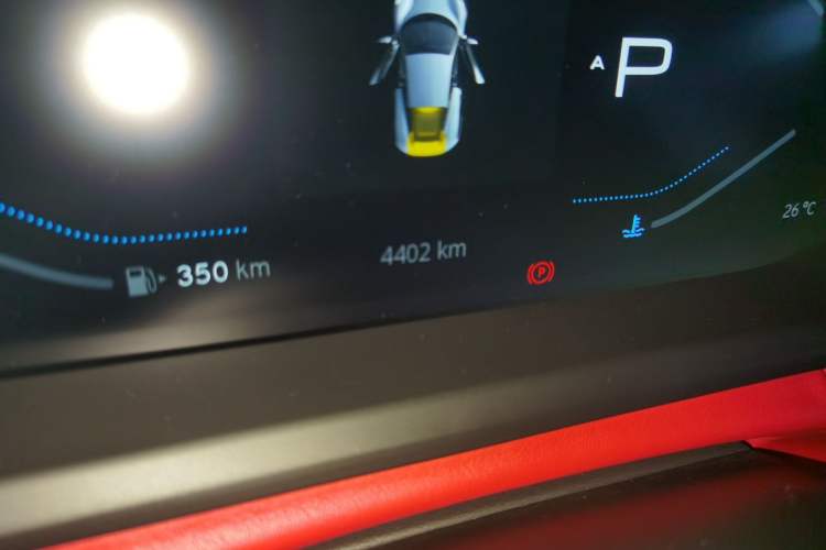 Used Lotus EMIRA 2023 2.0T First Edition Odometer Close Up