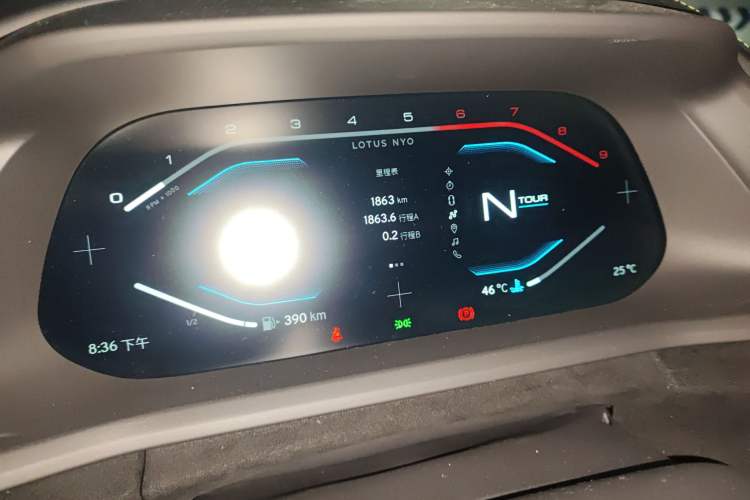 Used Lotus EMIRA 2022 3.5T V6 Manual First Edition Odometer Close Up