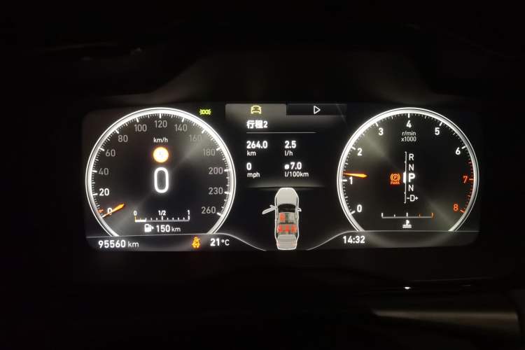 Used Lynk & Co 02 2018 1.5T DCT Two-Wheel Drive Pro Version China V Emission Standard Instrument Cluster