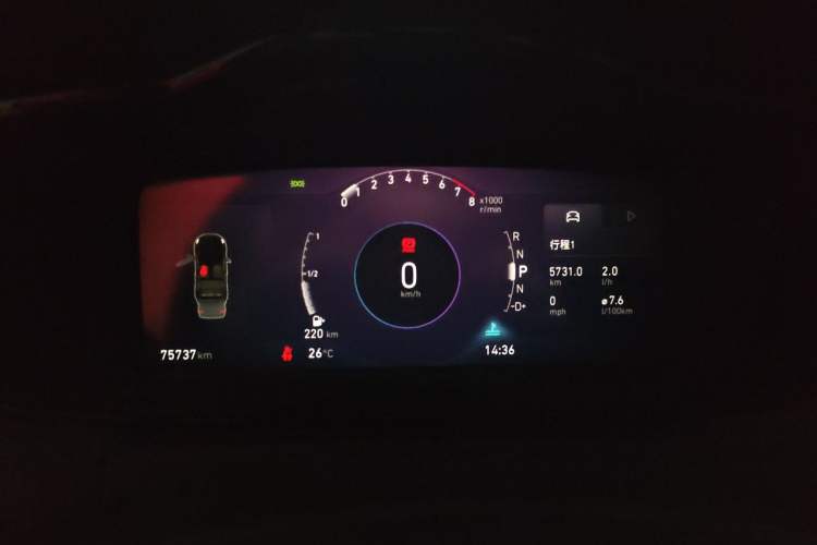 Used Lynk & Co 02 2020 1.5T DCT Two-Wheel Drive Zhaobao Version Instrument Cluster