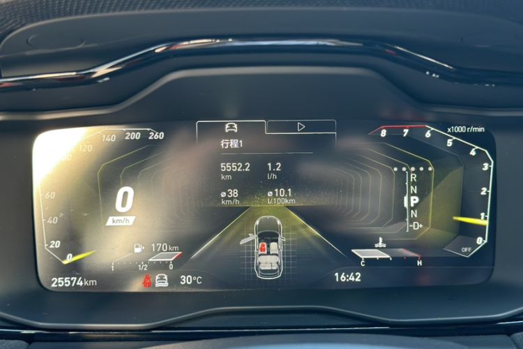 Used Lynk & Co 02 Hatchback 2021 2.0TD Halo Odometer Close Up
