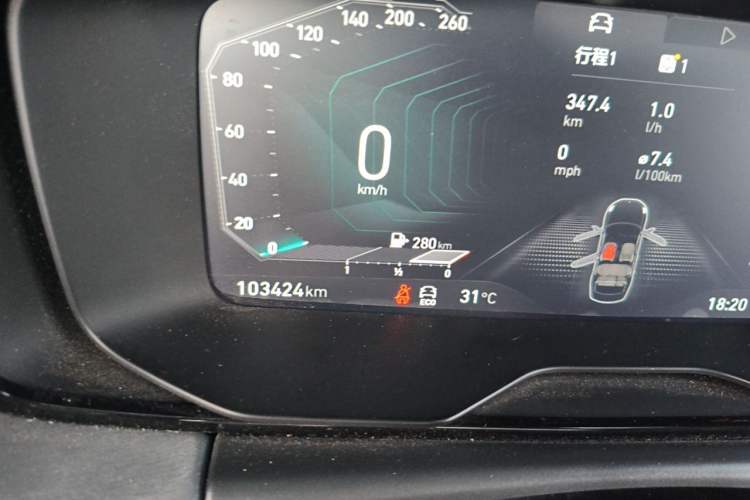 Used Lynk & Co 03 2021 1.5TD DCT JingPlus Odometer Close Up