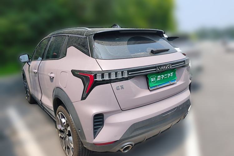 Used Lynk & Co 06 2021 1.5T Shero Pink Special Edition Rear Left 45 Deg
