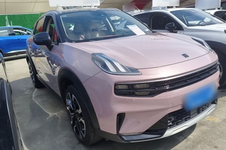 Used Lynk & Co 06 2021 1.5T Shero Pink Special Edition Front Right 45 Deg