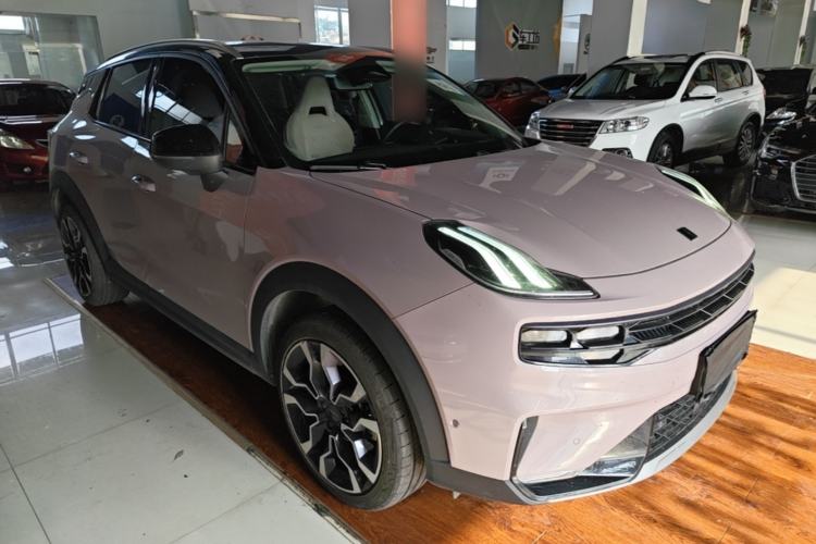 Used Lynk & Co 06 2021 1.5T Shero Pink Special Edition Front Right 45 Deg