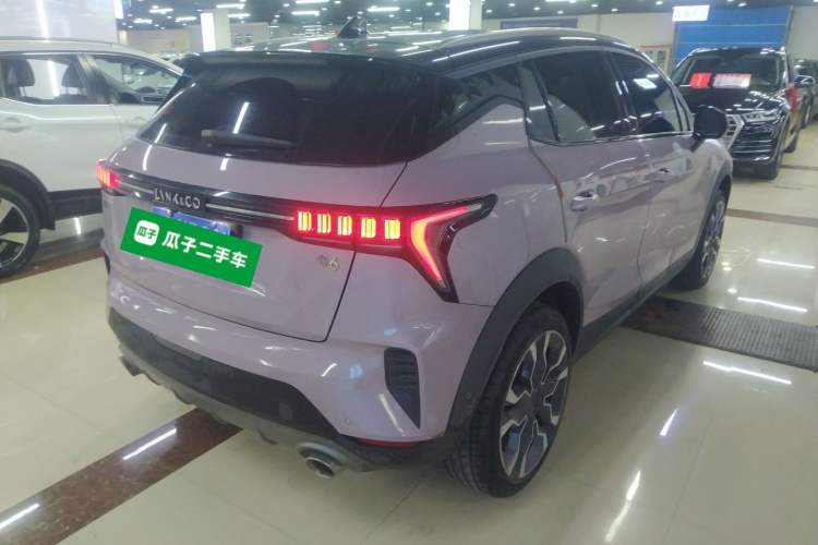 Used Lynk & Co 06 2021 1.5T Shero Pink Special Edition Rear Right 45 Deg