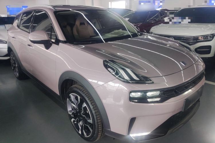 Used Lynk & Co 06 EM-P 2022 PHEV Shero Pink Special Edition Front Right 45 Deg