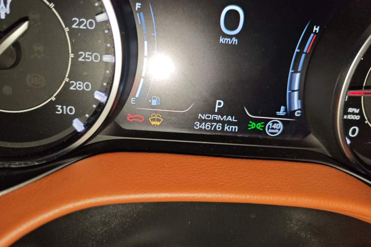 Used Maserati Ghibli 2021 2.0T Sharp Edition Odometer Close Up